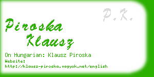 piroska klausz business card